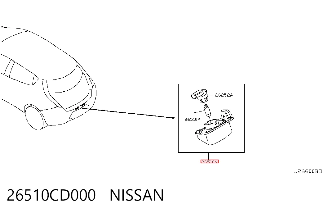 Luz matricula para Nissan Tiida C11X
