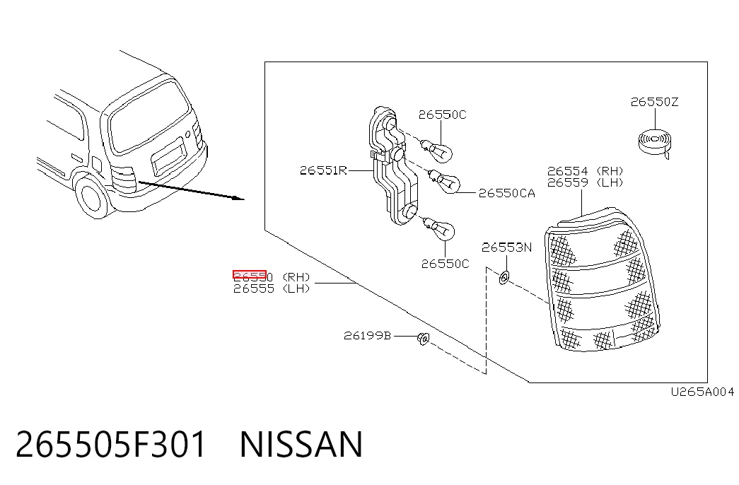 Piloto trasero derecho Nissan Micra hatchback (K11) (1992 - 2003) precio, desde 55,58 EUR