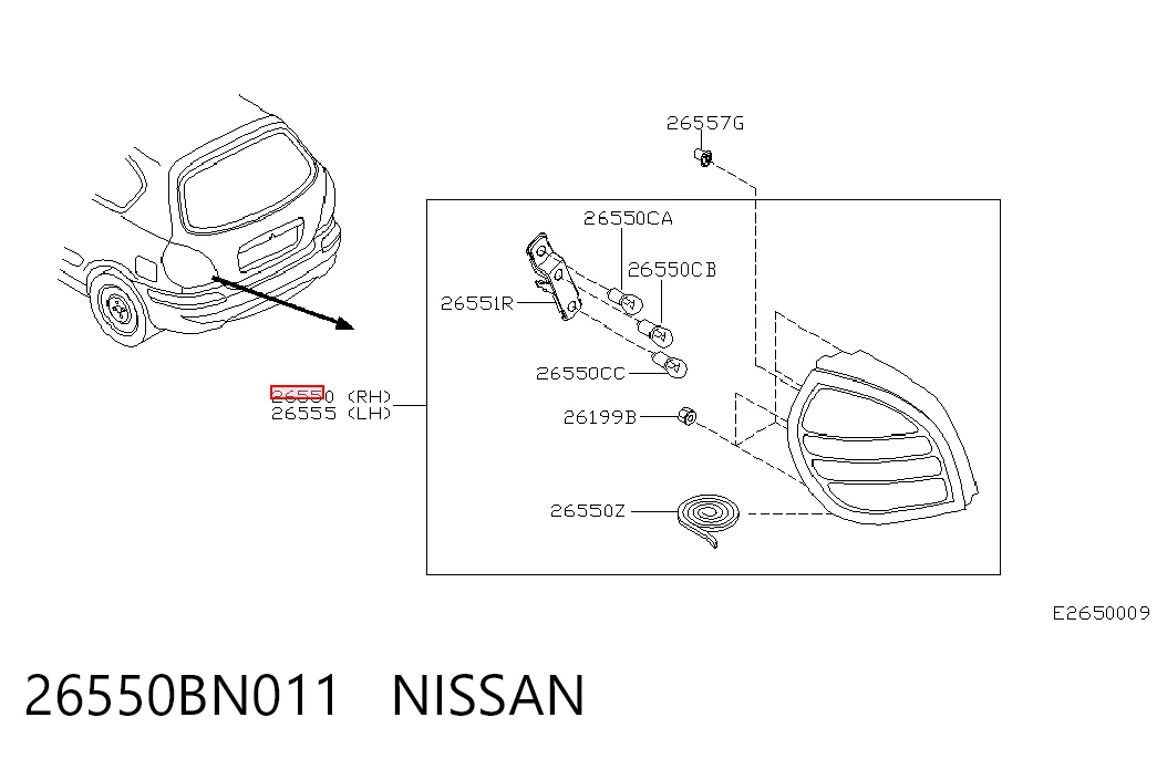 26550BN011 Nissan/Infiniti