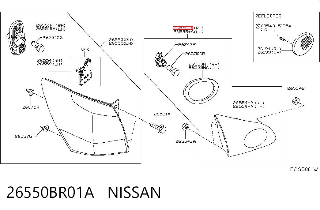 26550BR01A Nissan/Infiniti