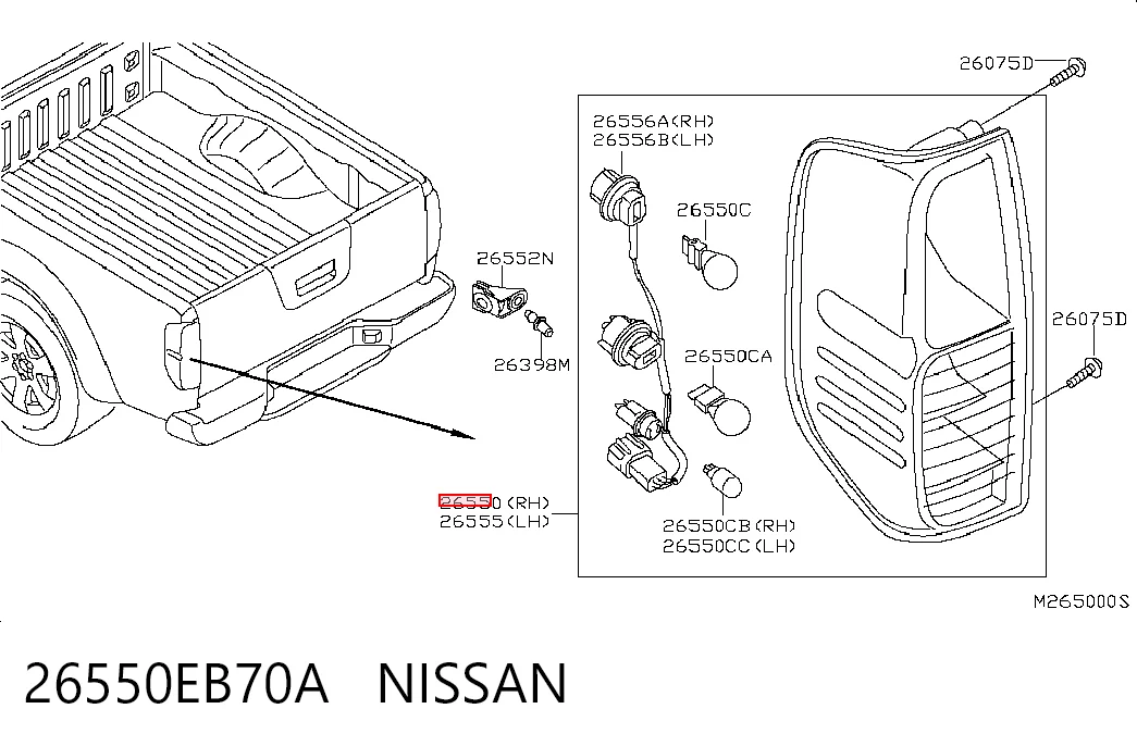 Comprar Piloto trasero derecho Nissan Navara NP300 III D40