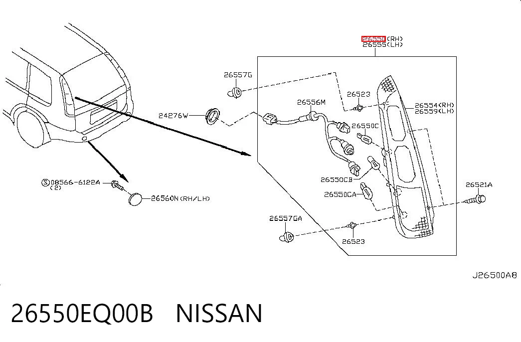 Piloto trasero derecho Nissan X-Trail SUV (T30) (2001 - 2007) precio, desde 94,38 EUR