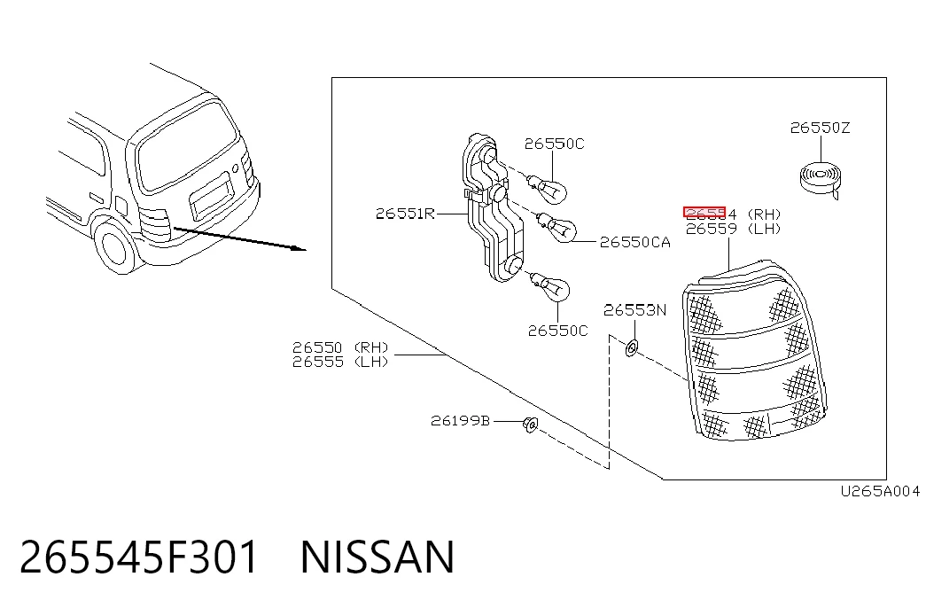 Comprar Piloto trasero derecho Nissan Micra  K11 a bajo precio