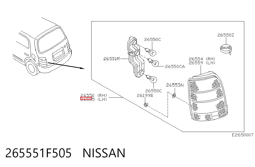 265551F505 Nissan/Infiniti