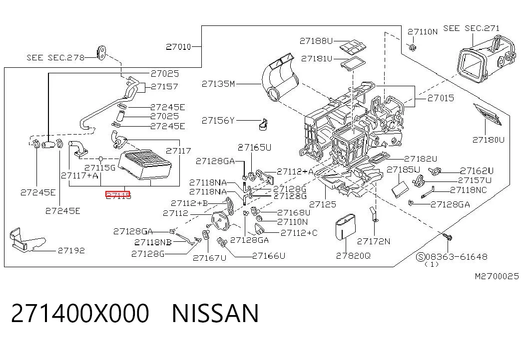 Radiador interior para Nissan Terrano II R20