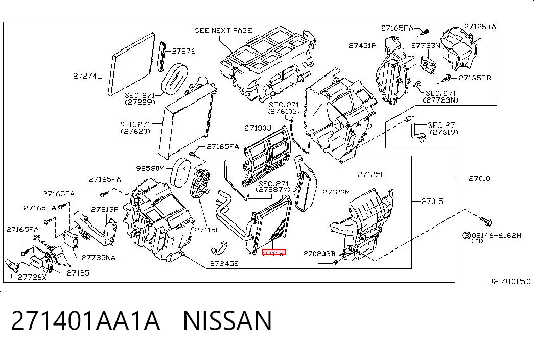 Radiador interior para Nissan Murano  Z51