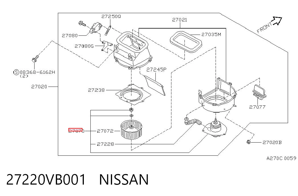 Electroventilador habitáculo Nissan Patrol  (Y61)