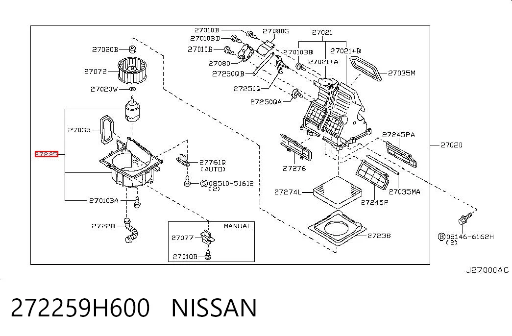 272259H600 Nissan/Infiniti