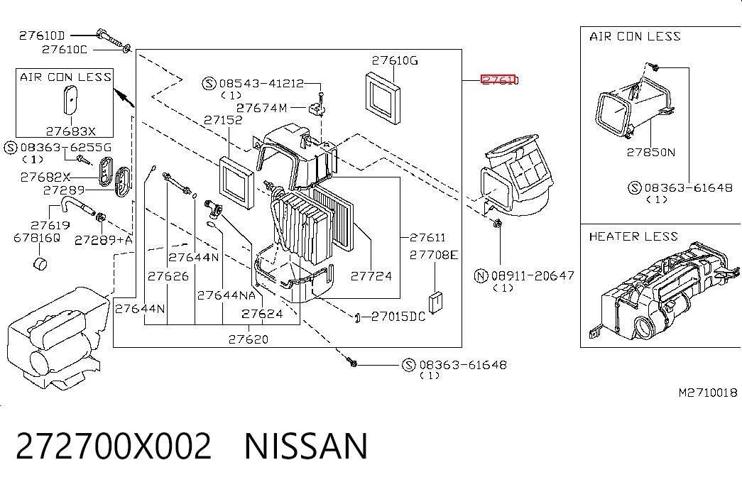 Comprar Evaporador de aire acondicionado Nissan Terrano II R20 a bajo precio