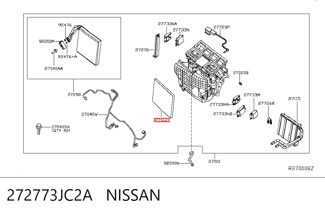 272773JC2A Nissan/Infiniti Filtro antipolen