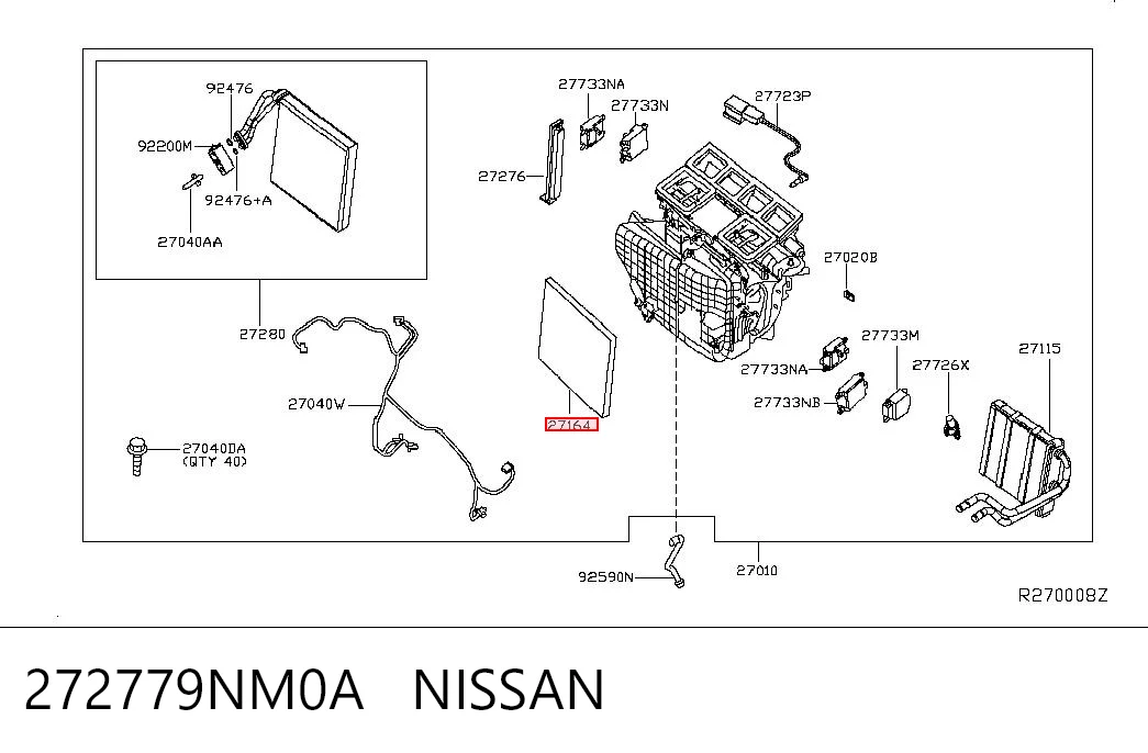 272779NM0A Nissan/Infiniti Filtro antipolen
