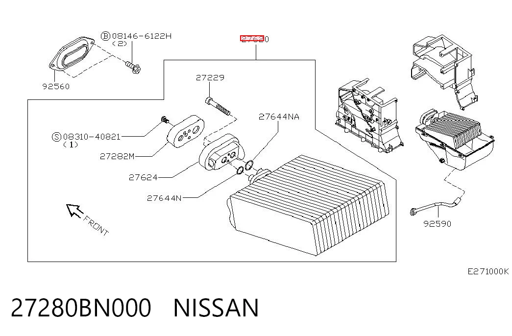 Comprar Evaporador de aire acondicionado Nissan Primera  P12 a bajo precio