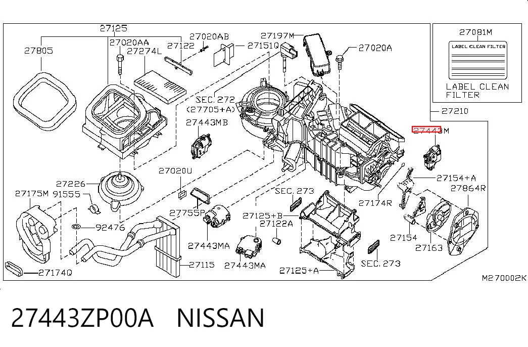 27443ZP00A Nissan/Infiniti