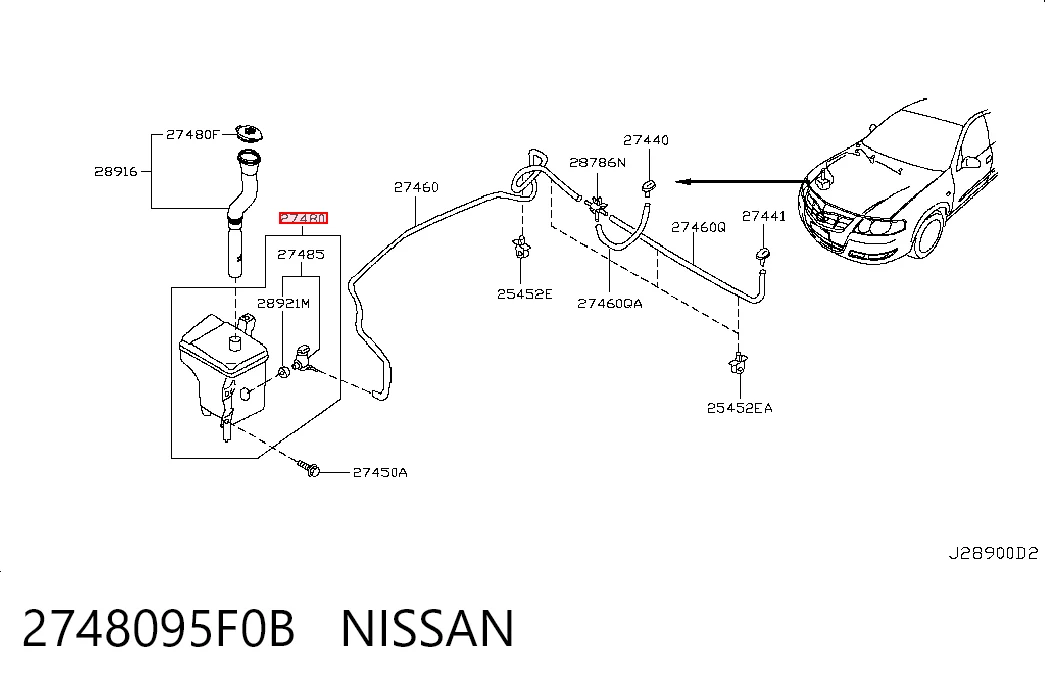 Botella limpiaparabrisas para Nissan Almera CLASSIC B10RS
