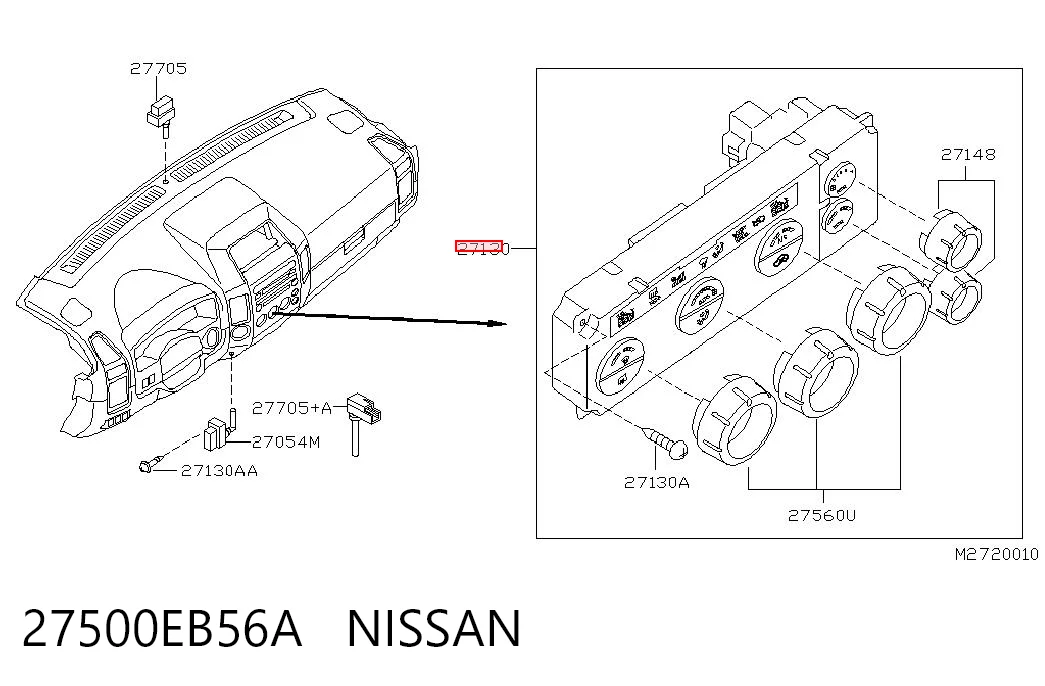 Unidad de control aire acondicionado para Nissan Pathfinder R51M