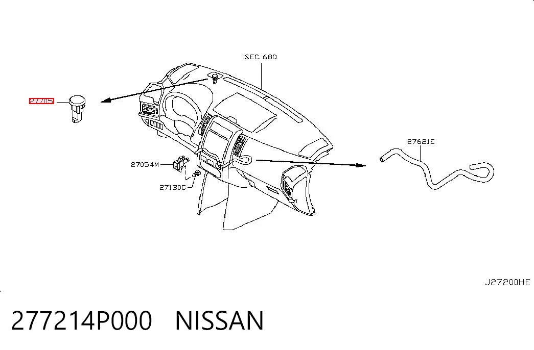 277214P000 Nissan/Infiniti Sensor de luz interior