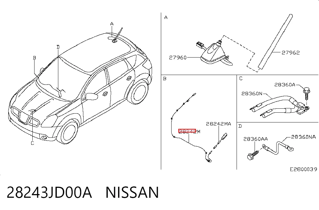 28243JD00A Nissan/Infiniti