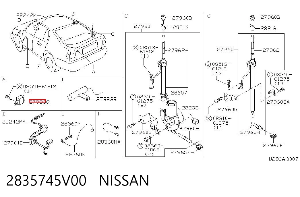 2835745V00 Nissan/Infiniti