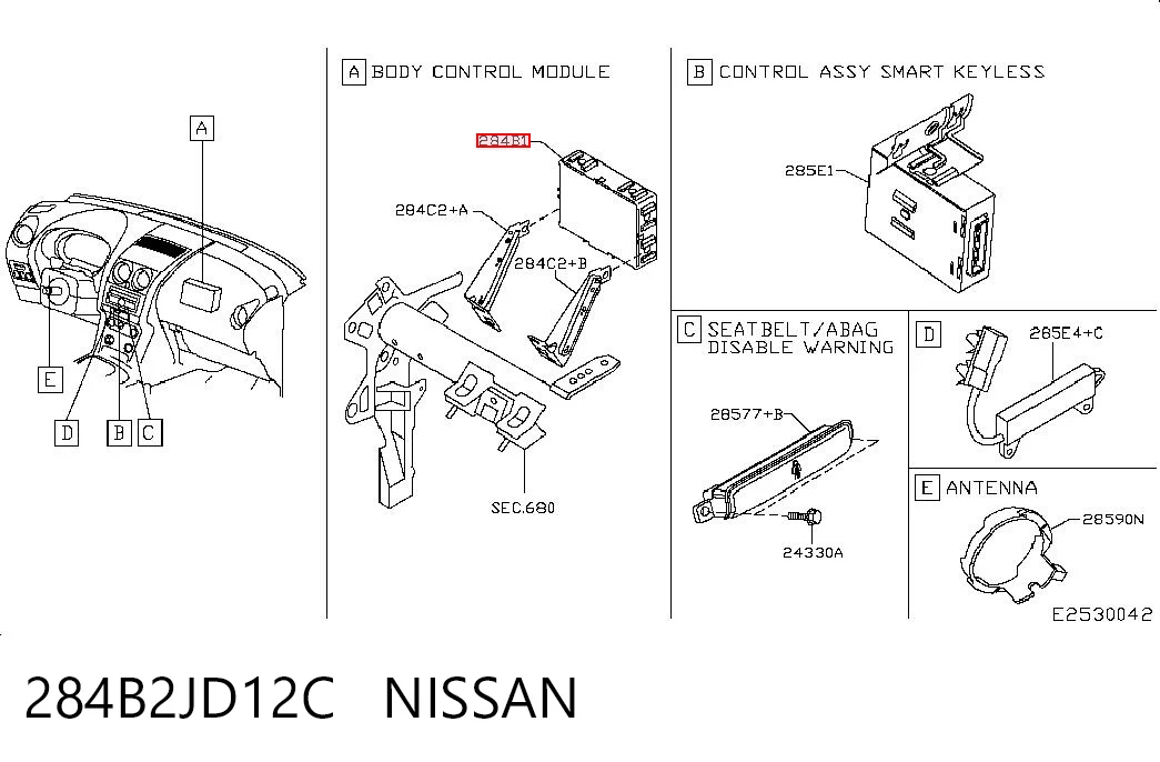 284B2JD12C Nissan/Infiniti
