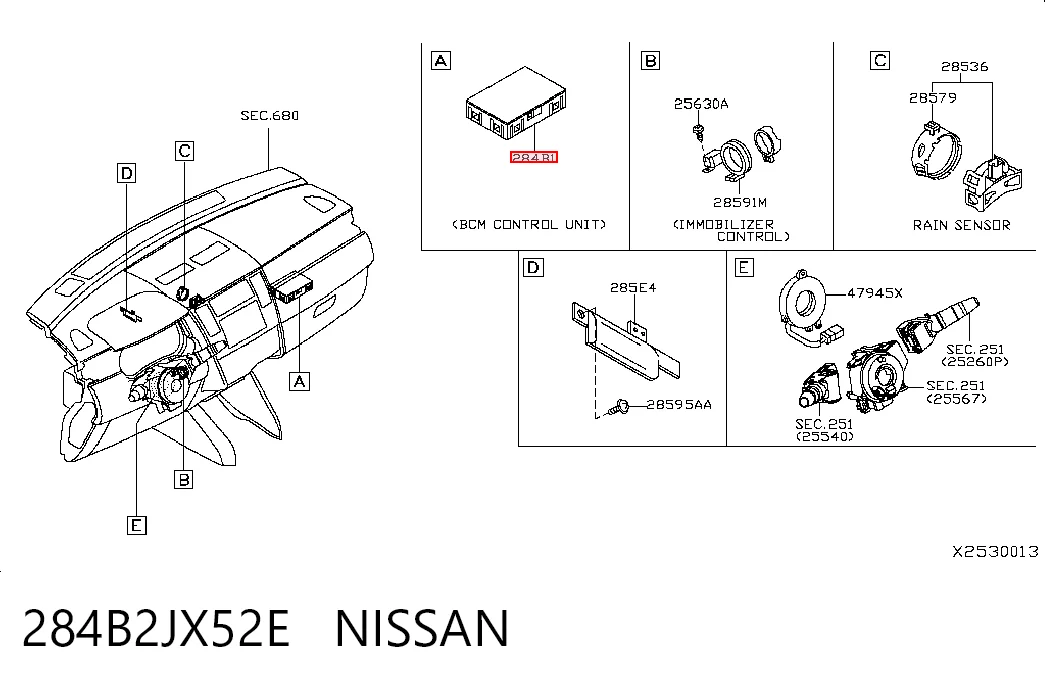 Módulo de confort para Nissan Tiida  C11X