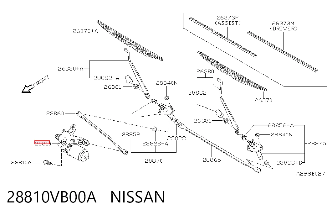Motor limpiaparabrisas para Nissan Patrol  Y61