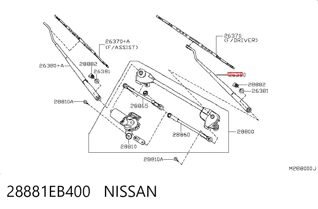 Comprar Brazo del limpiaparabrisas Nissan Navara D40 a bajo precio