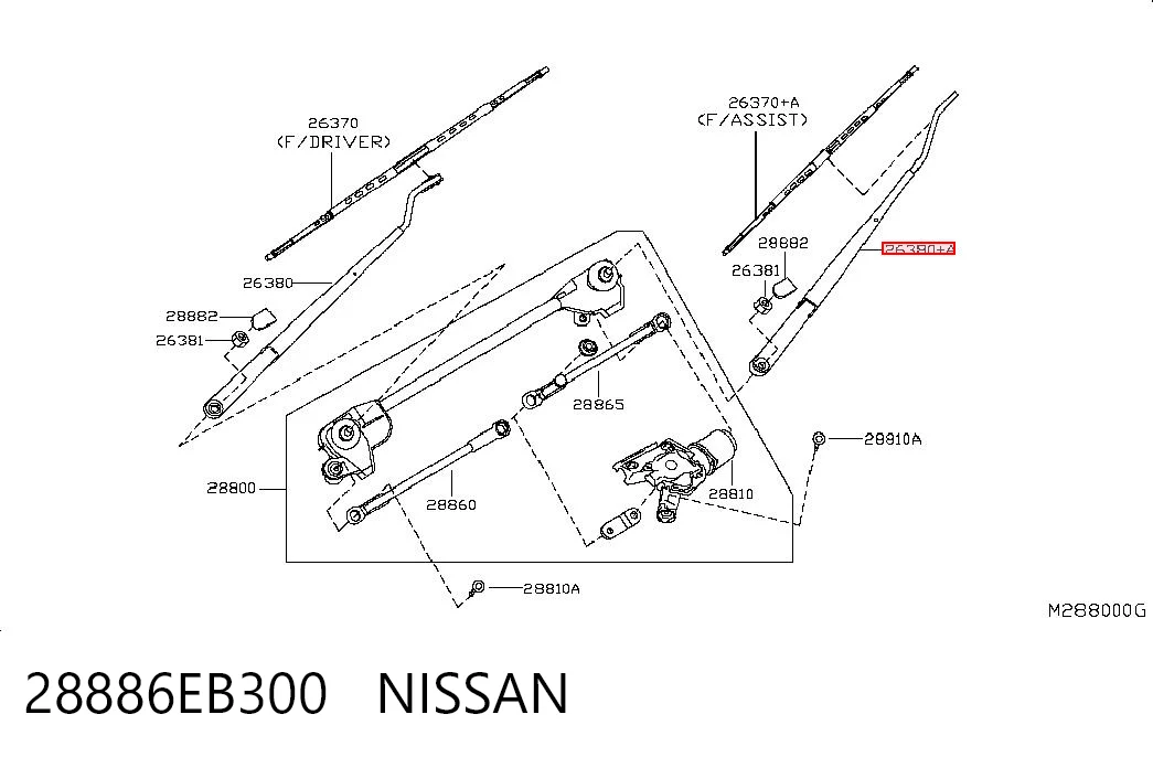 Comprar Brazo del limpiaparabrisas Nissan Pathfinder  R51M a bajo precio