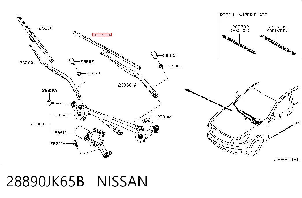 Comprar Escobilla del limpiaparabrisas del lado del pasajero Lexus RX 270/350/450H AGL10, GGL15, GYL15