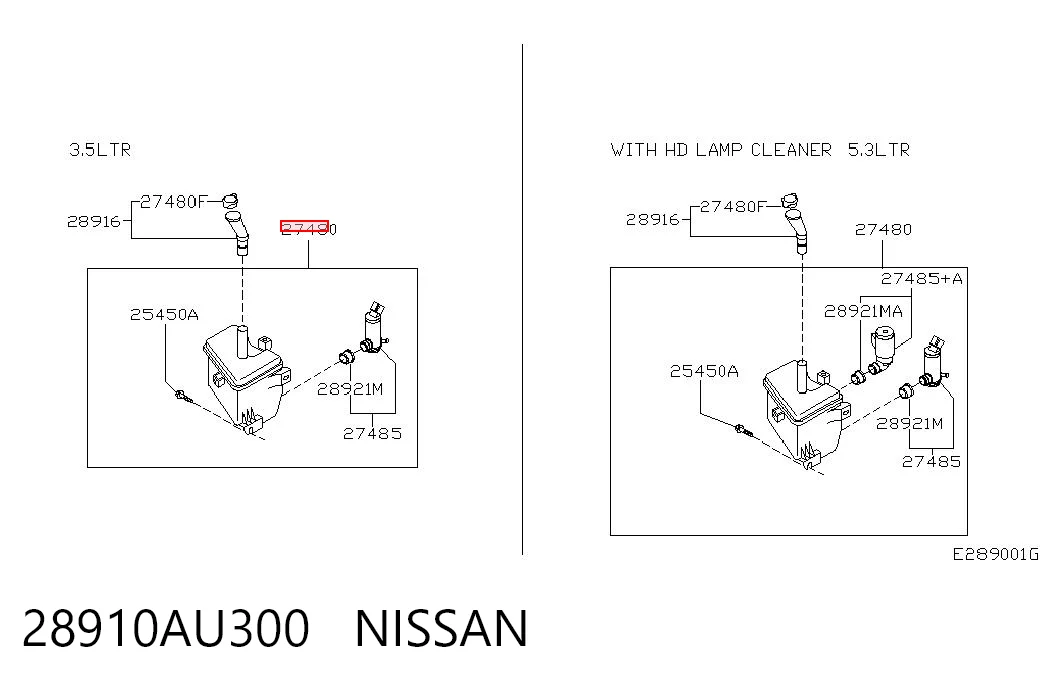 Comprar Depósito de líquido limpiaparabrisas Nissan Primera P12 a bajo precio