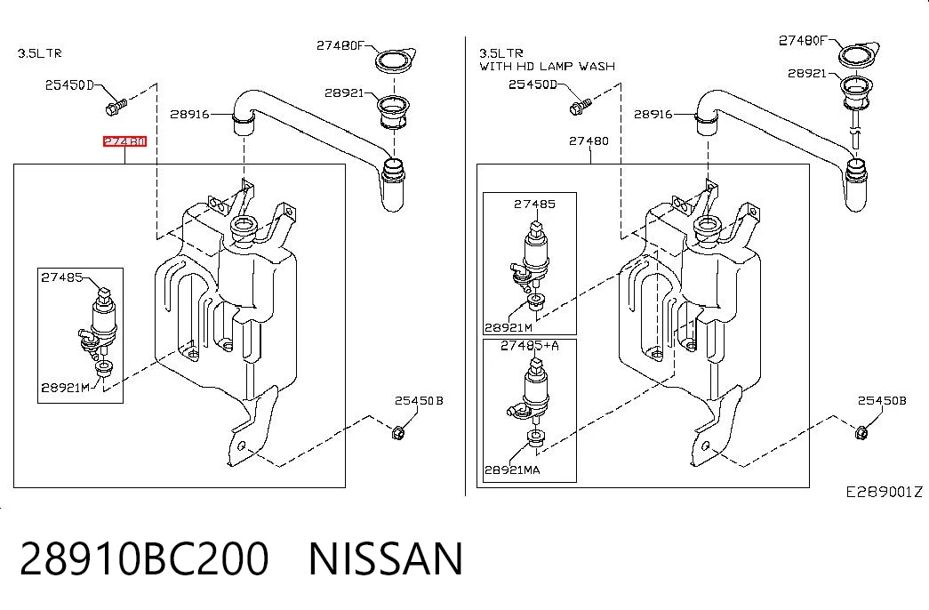 Depósito de limpiaparabrisas para Nissan Micra K12