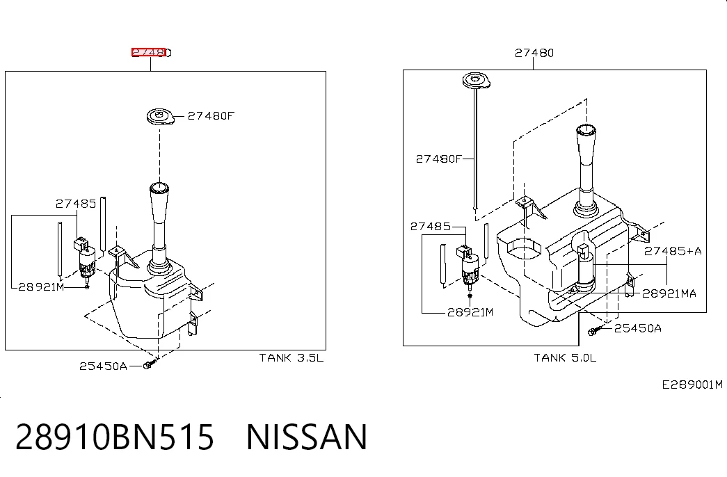 28910BN515 Nissan/Infiniti