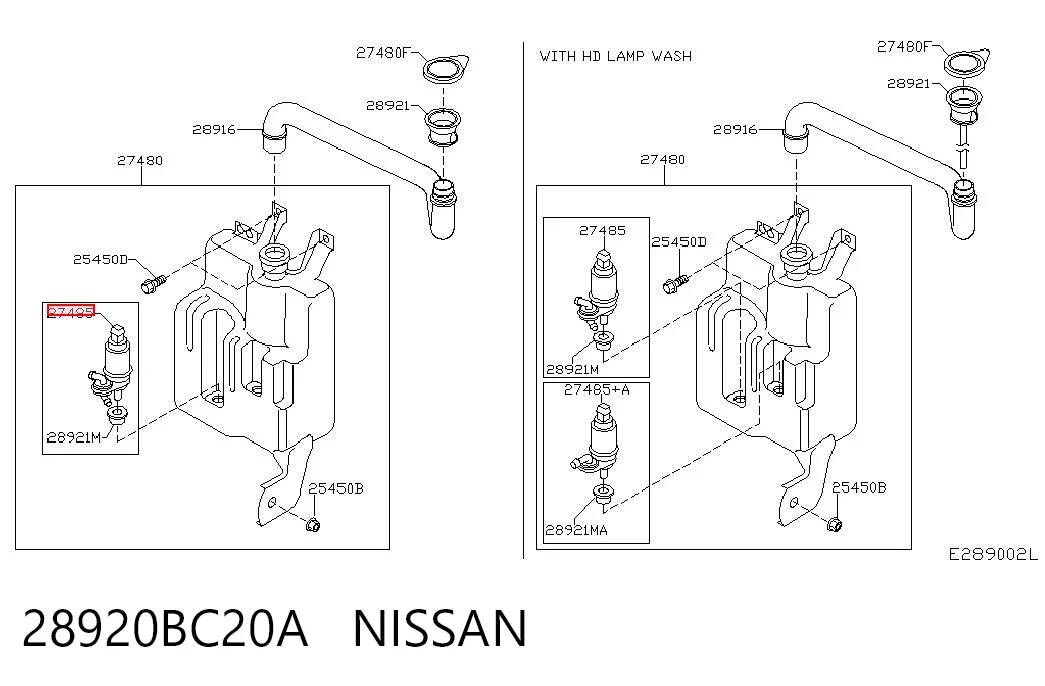 28920BC20A Nissan/Infiniti