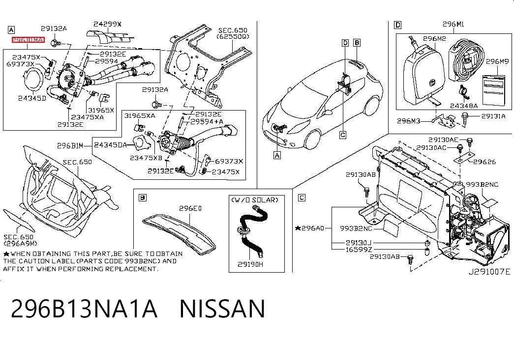 296B13NA1A Nissan/Infiniti