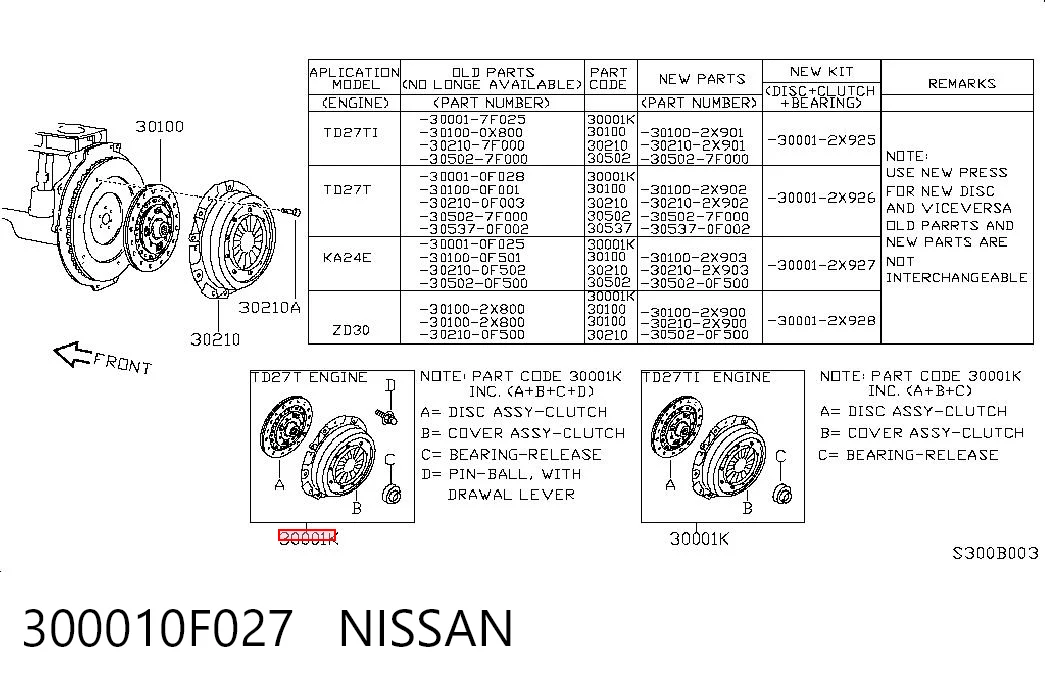 Comprar 301000F030 Ford Kit de embrague completo