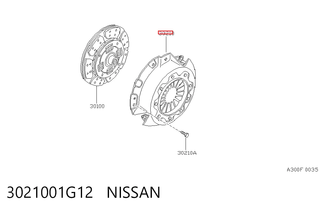 Plato de presión del embrague Nissan Terrano I