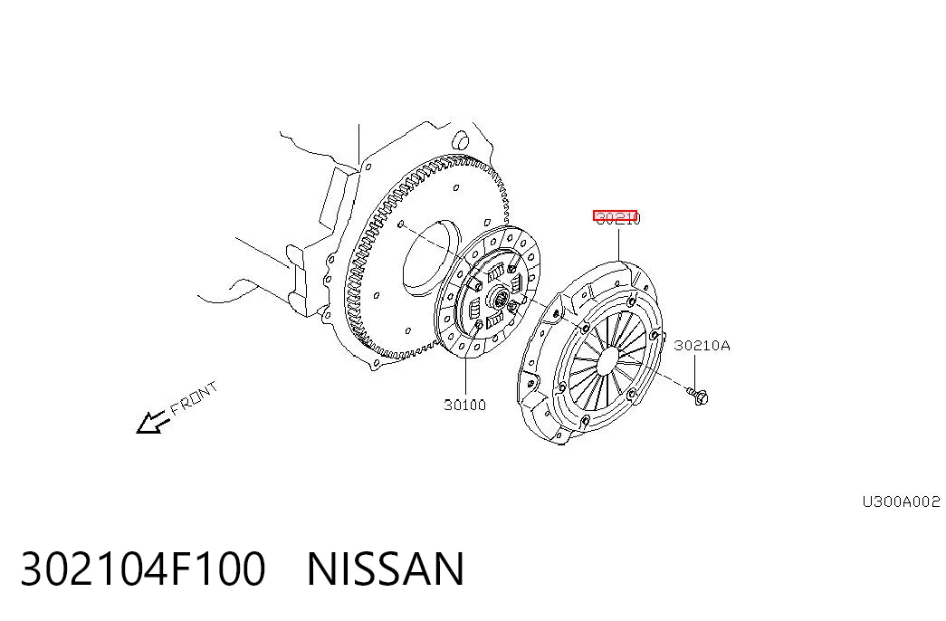 Plato de presión de embrague para Nissan Micra K11
