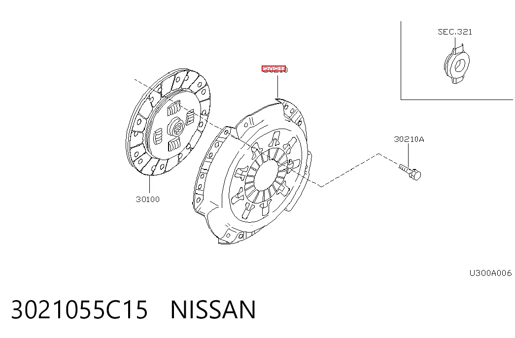  Plato de presión de embrague Nissan Primera 