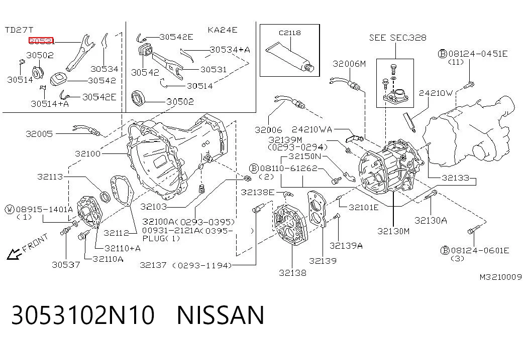 Horquilla de embrague para Nissan Terrano II R20