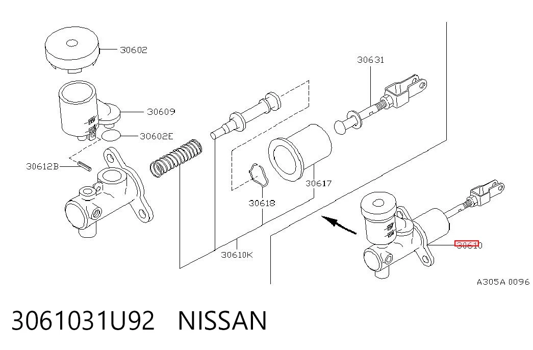 3061031U92 Nissan/Infiniti