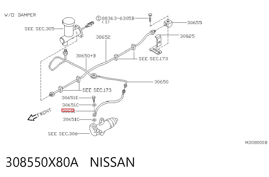 Tubo flexible de embrague para Nissan Terrano II R20