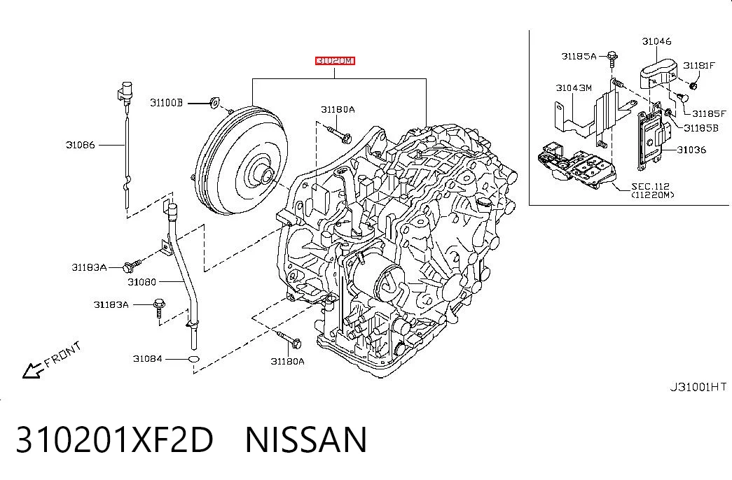 Caja de cambios automática para Nissan X-Trail T31