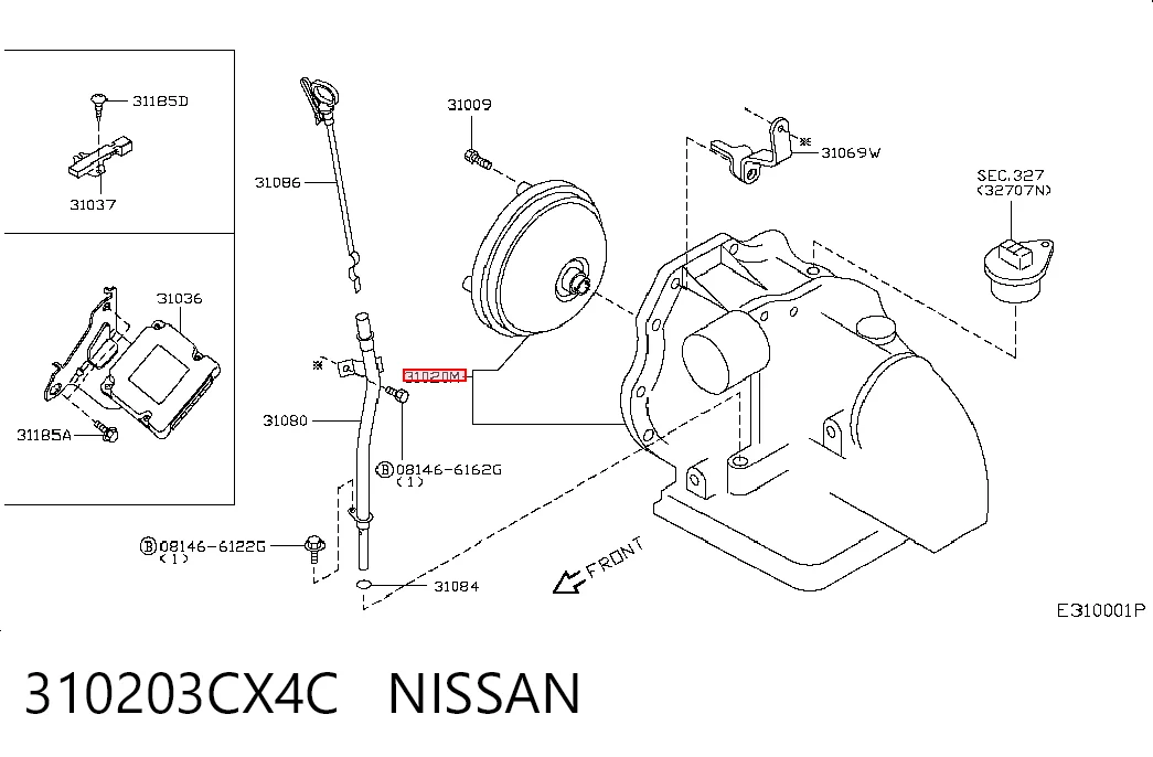 Transmisión automática para Nissan Tiida  C11X