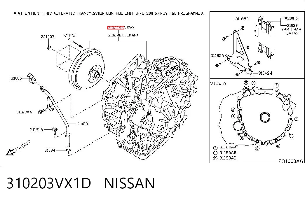 310203VX1D Nissan/Infiniti Transmisión automática