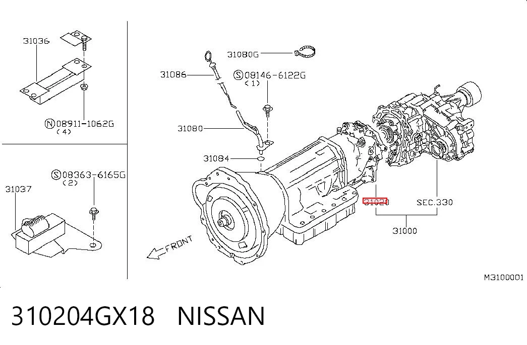 Comprar Transmisión automática ensamblada Nissan Terrano II R20 a bajo precio