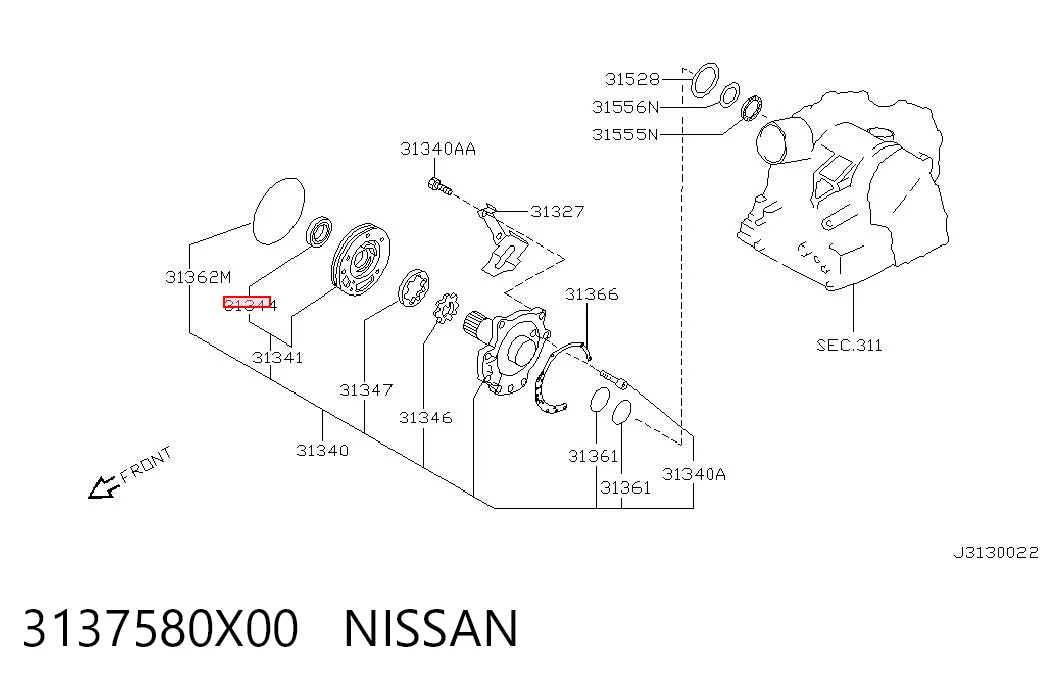 3137580X00 Nissan/Infiniti