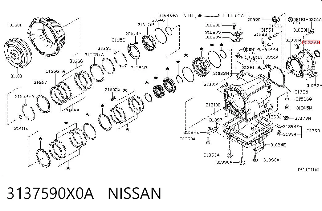 3137590X0A Nissan/Infiniti