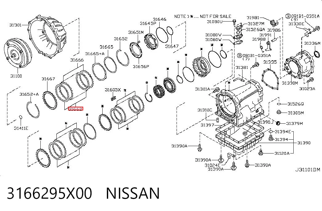 3166295X00 Nissan/Infiniti