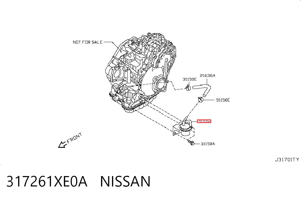 317261XE0A Nissan/Infiniti Filtro hidráulico transmisión automática