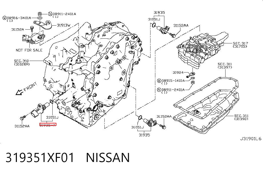 319351XF01 Nissan/Infiniti Captador de velocidad