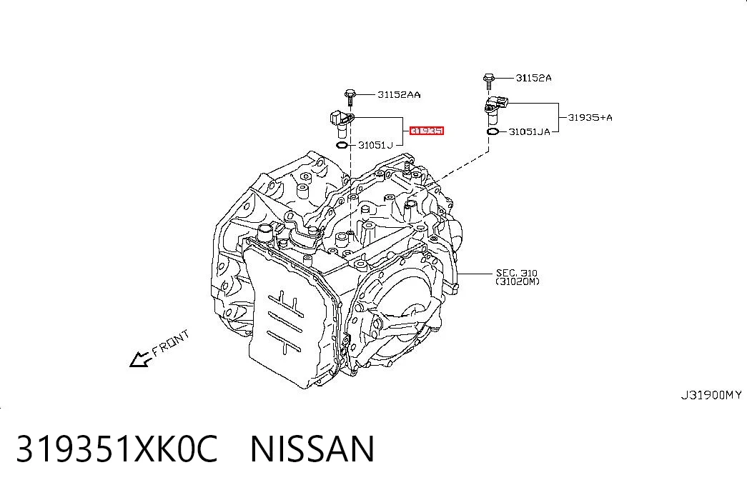 Sensor de velocidad 2702A036 Chrysler